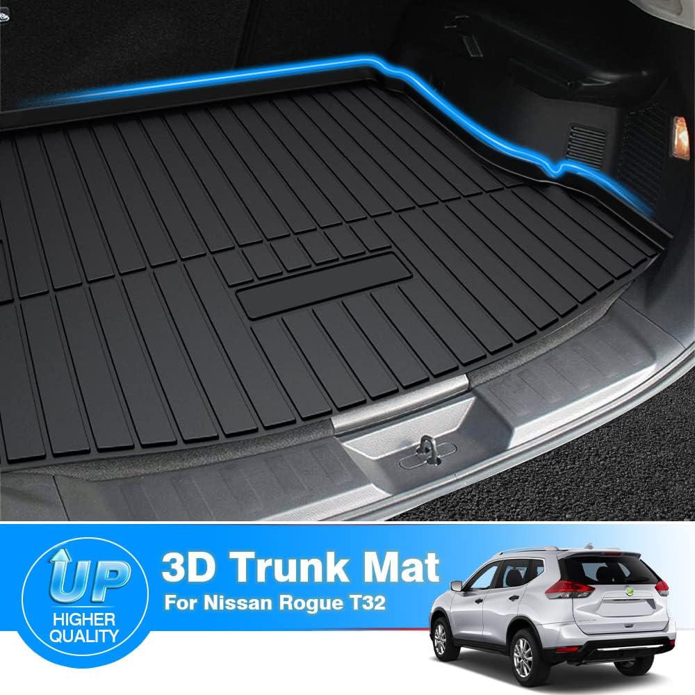 Custom Fit Cargo Liner Trunk Mat for Nissan Rogue 2014-2020 T32, Pack of 2 R258345