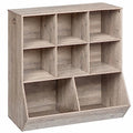 Kids Bookshelf, 8 Cubicles, Rustic Brown O91987