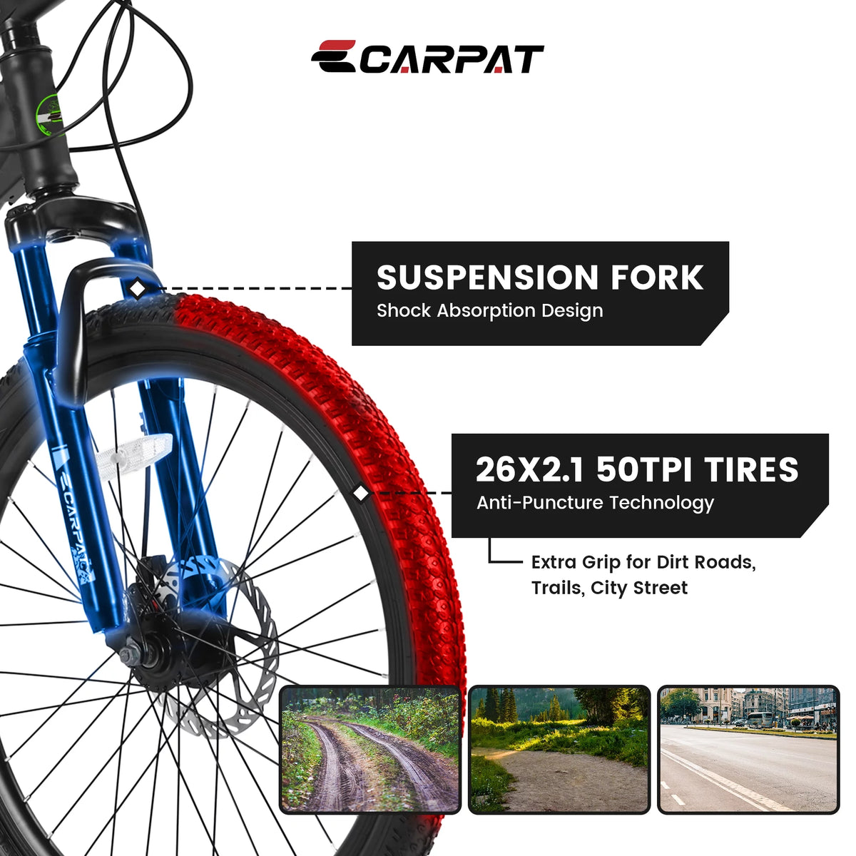 26 inch Mountain Bike with 21 Speed & Disc Brakes G56654