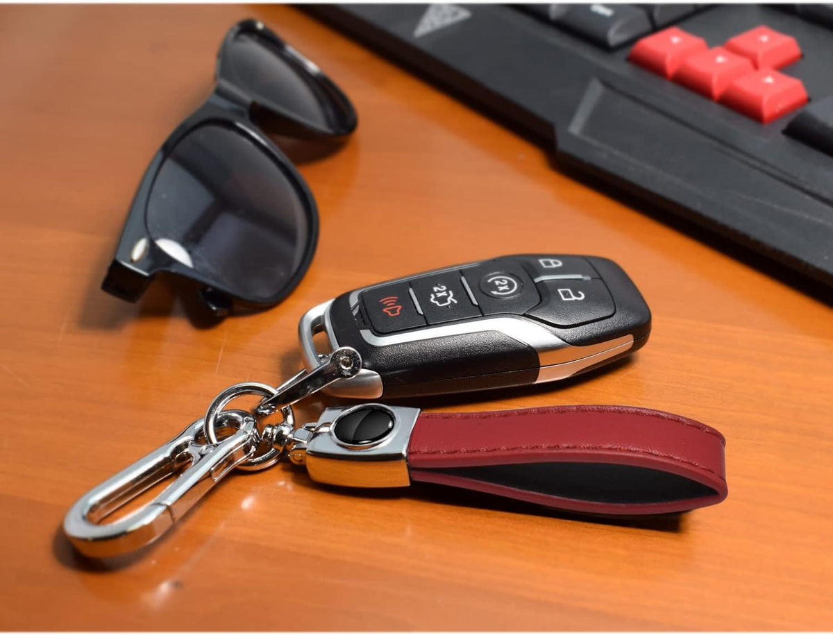 Genuine Red Leather Key Chain T538