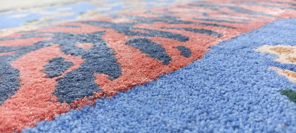 Red Wool Area Rug 9'x12' O4567