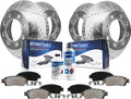 4WD SRW Front Rear Drilled Rotors + Brake Pads 10pc Set F5739