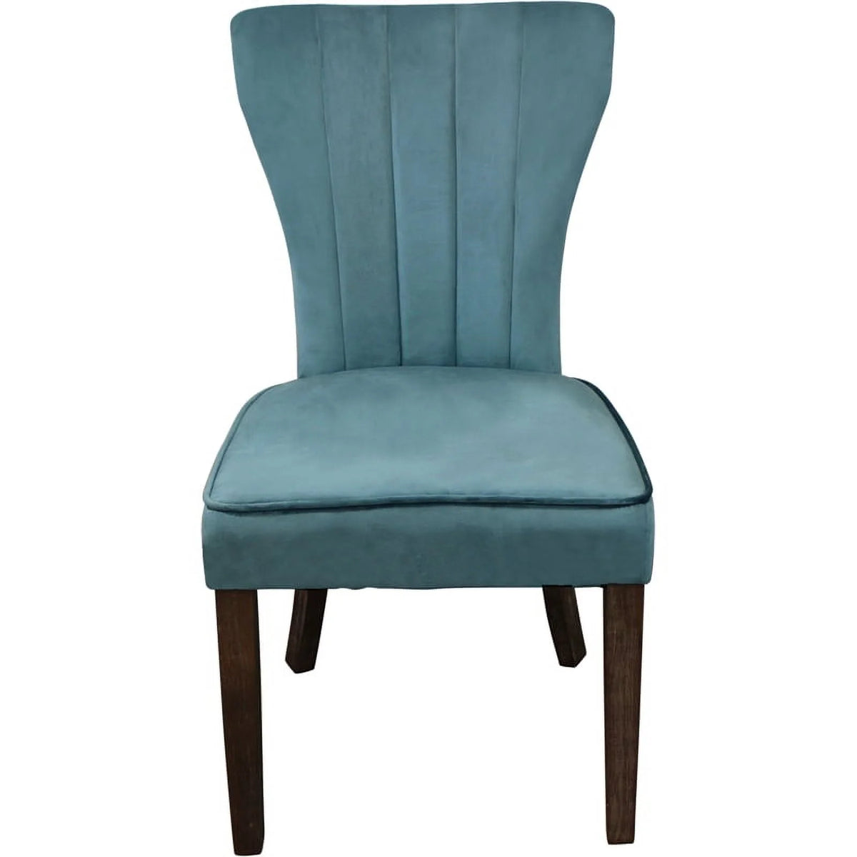 Dining Table Set with Solid Wood Round Table and 6 Chairs in Teal M24546