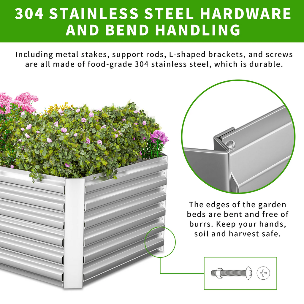 Black Metal Raised Garden Bed E175327