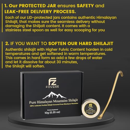 Pure Himalayan Shilajit 77% Fulvic Acid Hard Consistency 10 Grams N614502