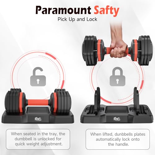25LB 55LB Adjustable Dumbbells Set S63674