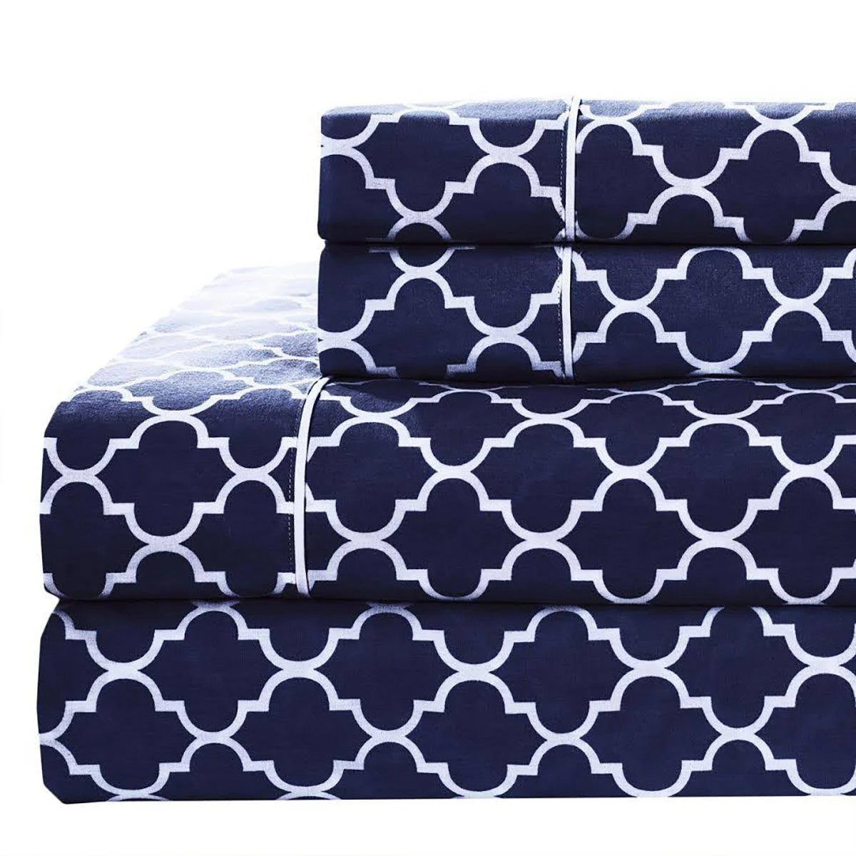 Printed 100% Cotton Percale Queen Bed Sheets C843638