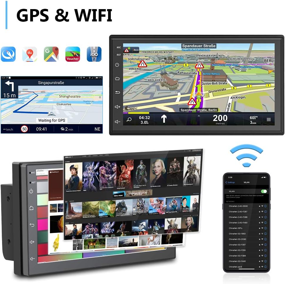 Double Din Touch Screen Car Stereo with Backup Camera T83408