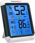 Digital Hygrometer Indoor Thermometer Humidity Gauge with Touchscreen and Backlight V5742