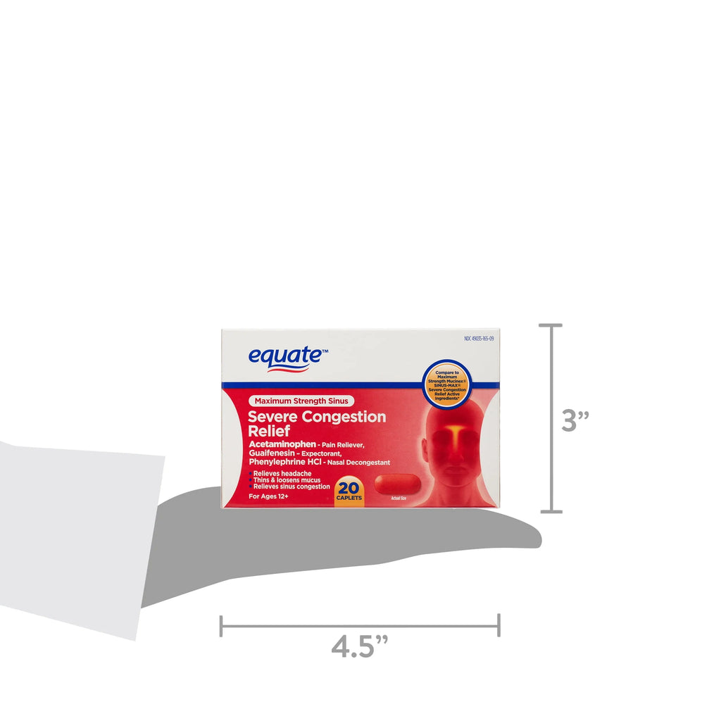20 Count Sinus Congestion Relief Caplets S7942