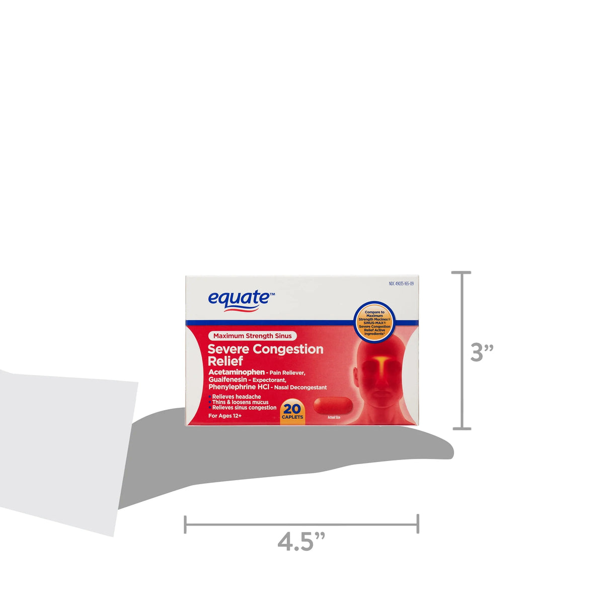 20 Count Sinus Congestion Relief Caplets S7942