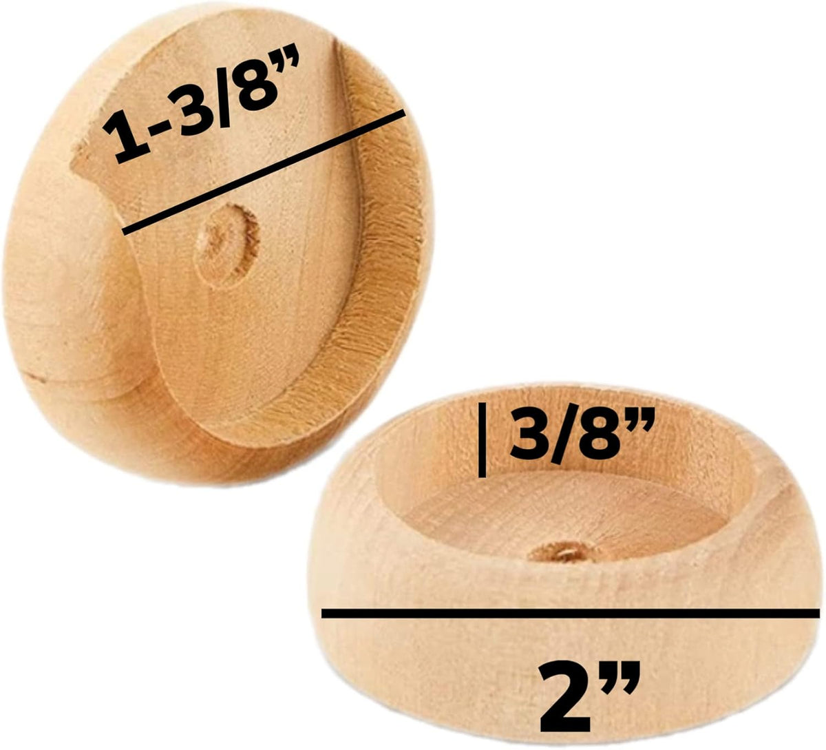 Wooden Closet Pole Sockets and Screws Closet Pole Rod Holders F2068