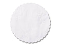 Round White Linen Doily H567