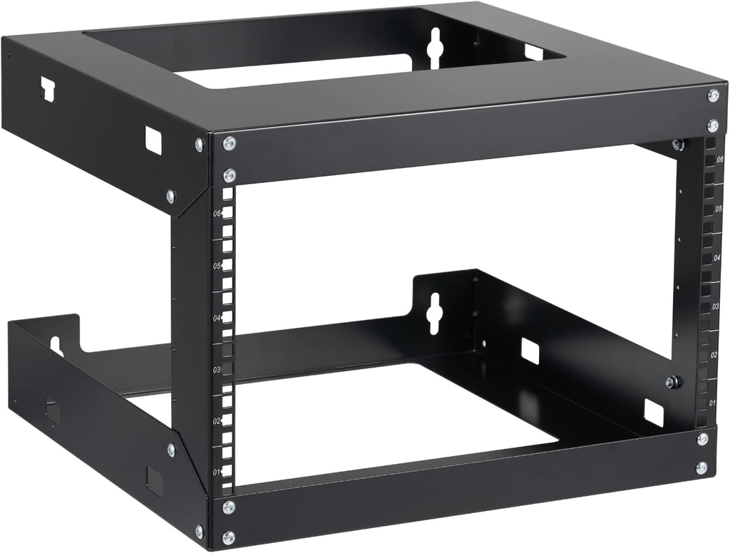 19 Inch 6U Wall Mount Open Frame Rack Black F276322