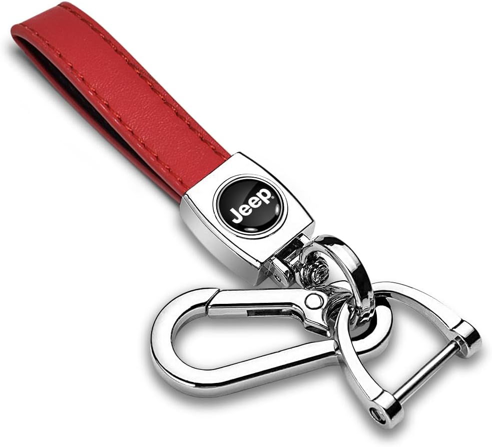 Genuine Red Leather Key Chain T538