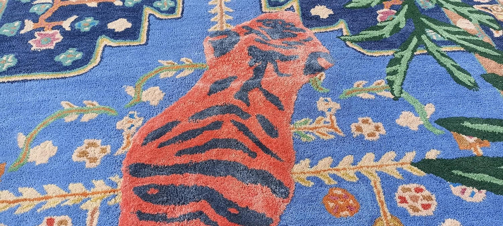 Red Wool Area Rug 9'x12' O4567