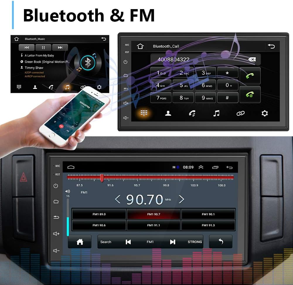 Double Din Touch Screen Car Stereo with Backup Camera T83408