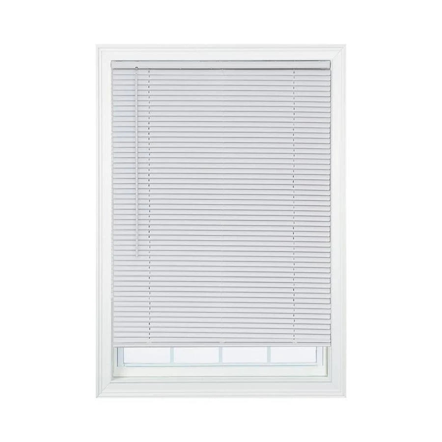 White Cordless Room Darkening Vinyl Mini Blind 62 in. W x 64 in. L R232460