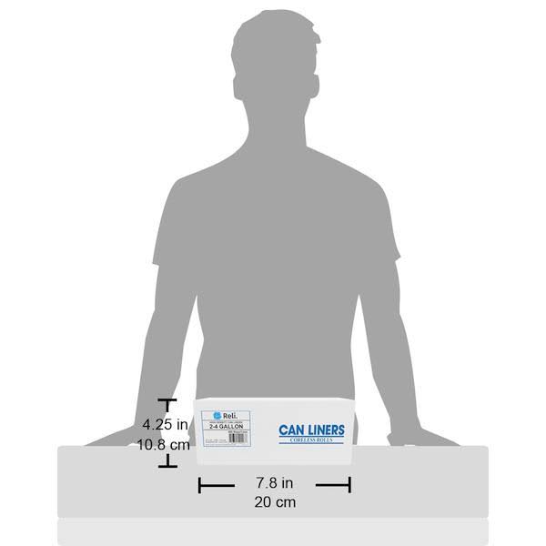2-4 Gallon Trash Bags 2000 Count Bulk Clear A106