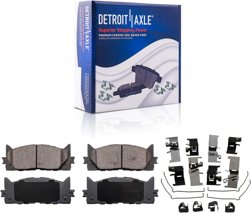 Front and Rear Disc Brake Rotors + Ceramic Brake Pads 8pc Set G153344