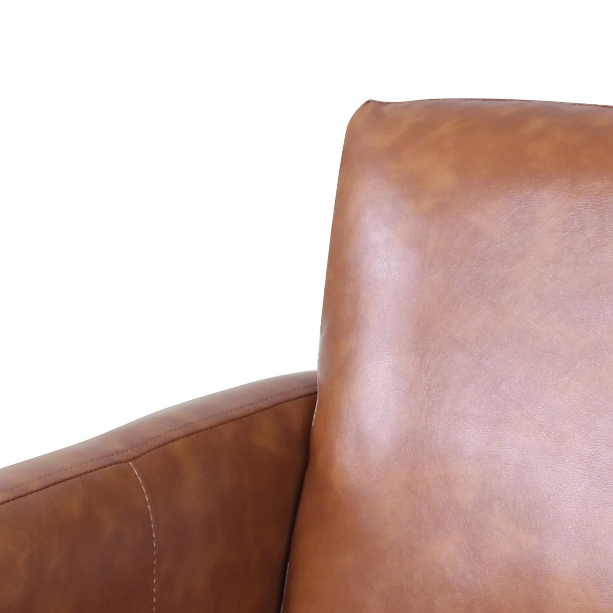 Faux Leather Swivel Accent Chair with Arms N1885