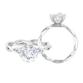 2.50 CT Moissanite Solitaire Engagement Ring with Braided Shank, 925 Sterling Silver T21580