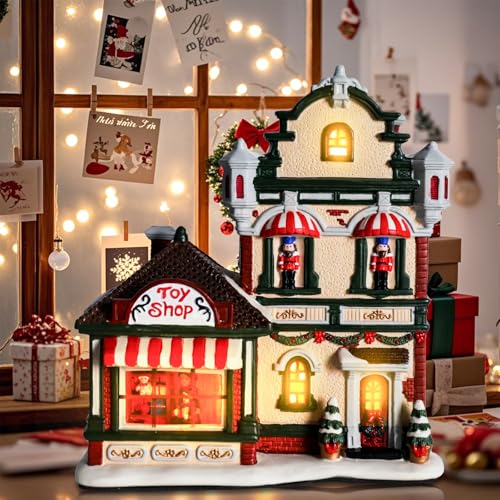 Ceramic Village House with LED Light G6671