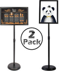 Black Aluminum 8.5” X 11” Snap-Open Frame Sign Holder, Pack of 2 D862638