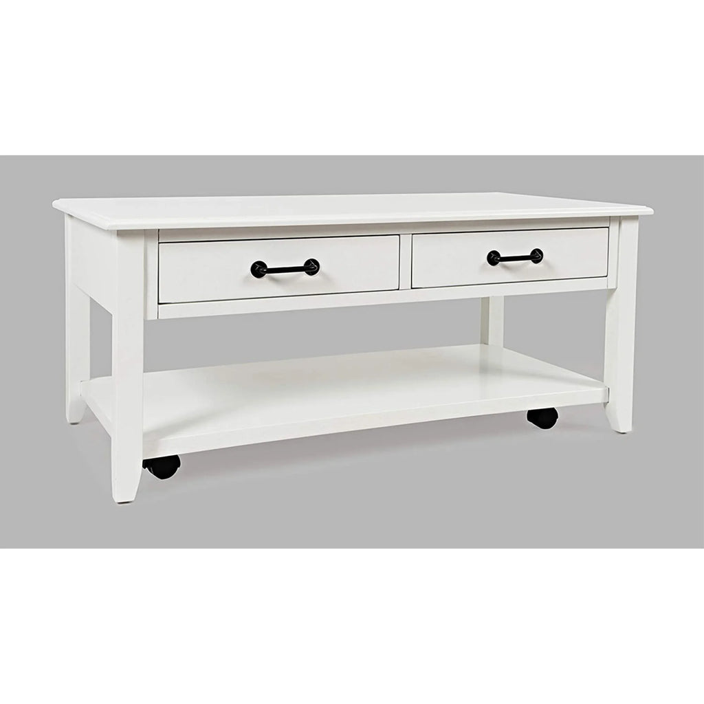Acacia 2 Drawer Coffee Table with Casters G271
