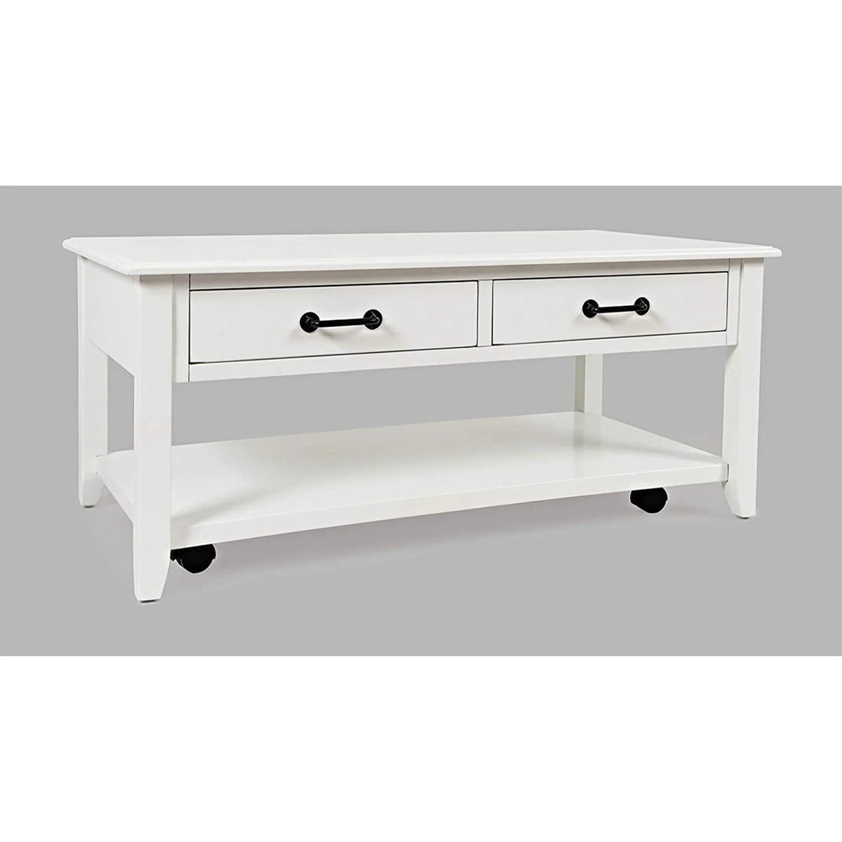 Acacia 2 Drawer Coffee Table with Casters G271