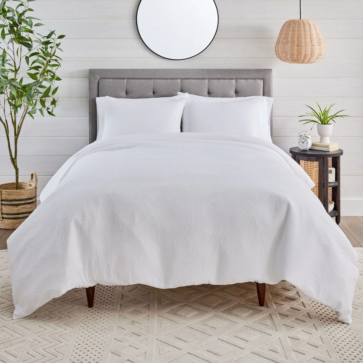 Sage Green Crinkled Gauze Duvet Set N576