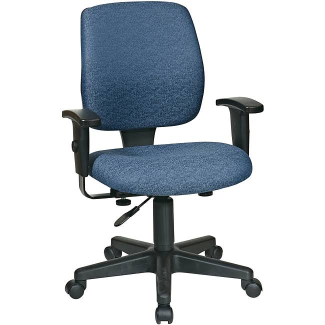 Blue Task Chair with 2-Way Adjustable Arms F12924