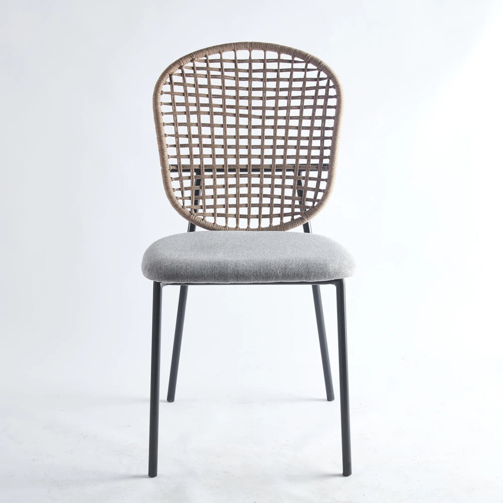 Gray and Black Dining Chairs, Set of 4 H544