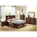 Espresso Wood Eastern King 6PCS Bedroom Set with Storage R737