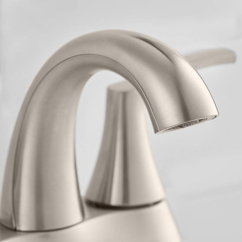 4 in. Centerset Double-Handle High-Arc Bathroom Faucet in Brushed Nickel A236