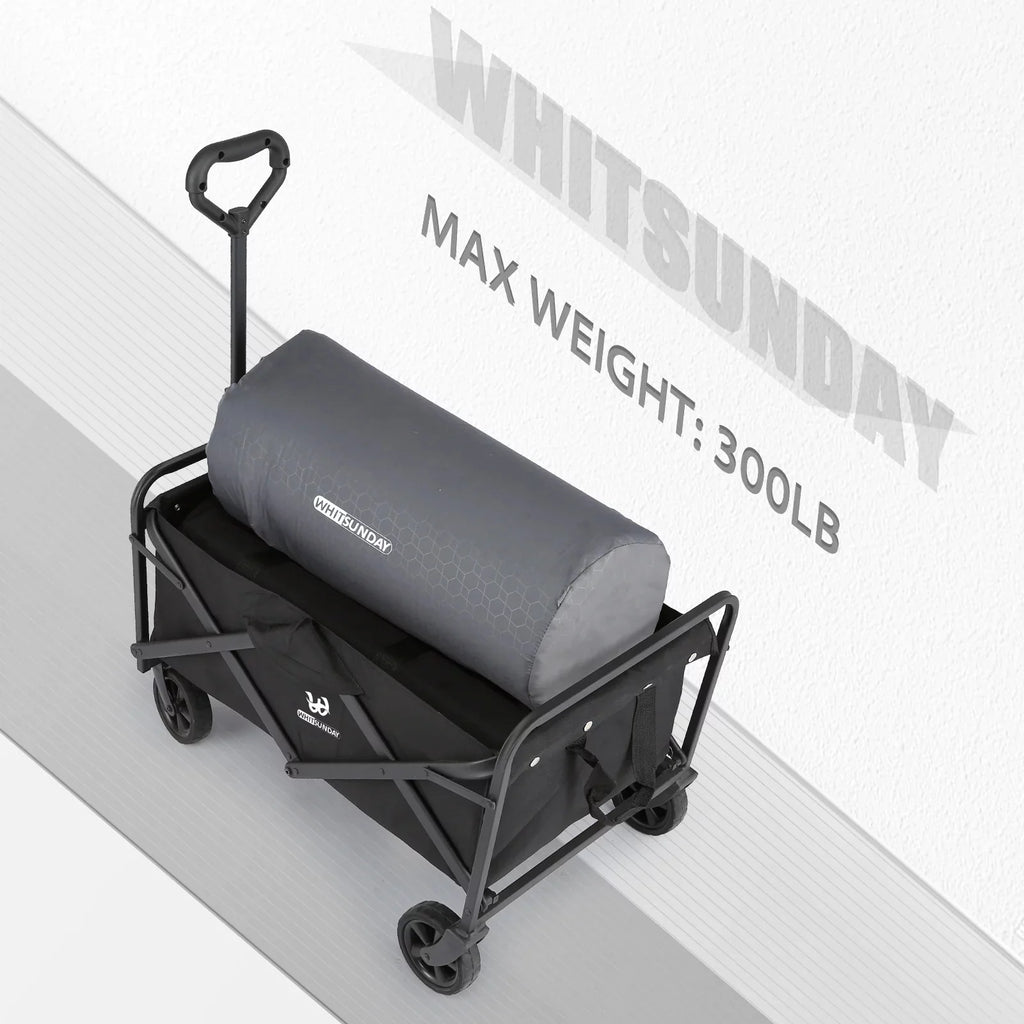 Collapsible Folding Utility Wagon Cart 5" Solid Rubber Wheels C5787
