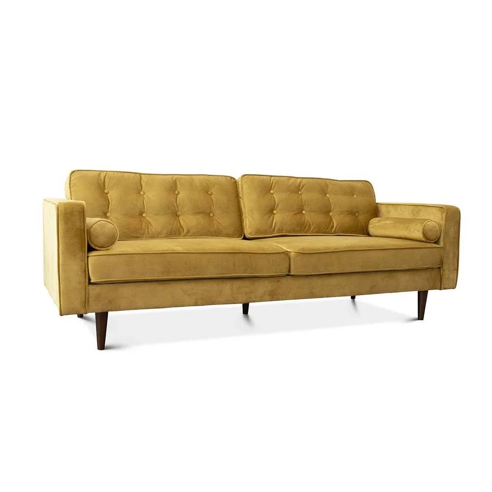 Gold Velvet Tufted Back Sofa W90837