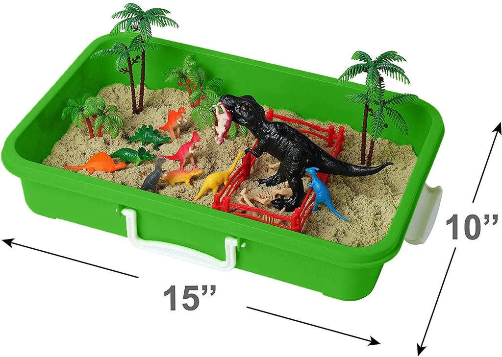 Dinosaur Play Sand Kit, 2 Bags of Sand, 34 Pieces M601