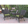 Green Resin Wicker 3 Piece Patio Conversation Set C253