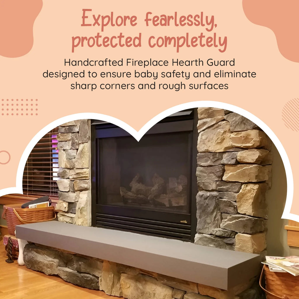 Gray Foam Fireplace Hearth Guard Bumper Pad J70358