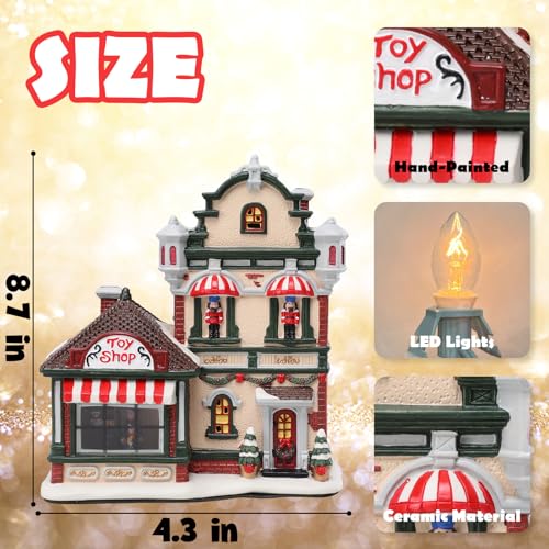Ceramic Village House with LED Light G6671