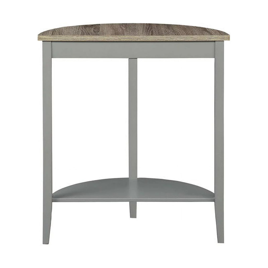 Contemporary Stone Console Table in Gray Oak and Gray J767