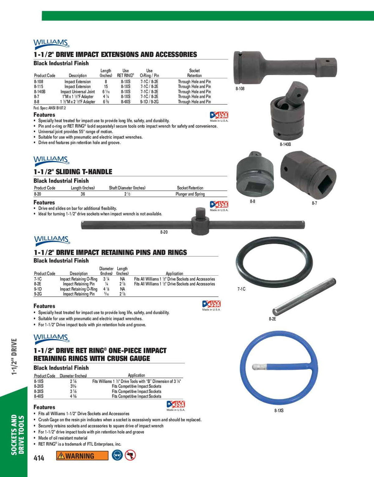 1-1/2x22 Drive Impact Universal Joint Y5279