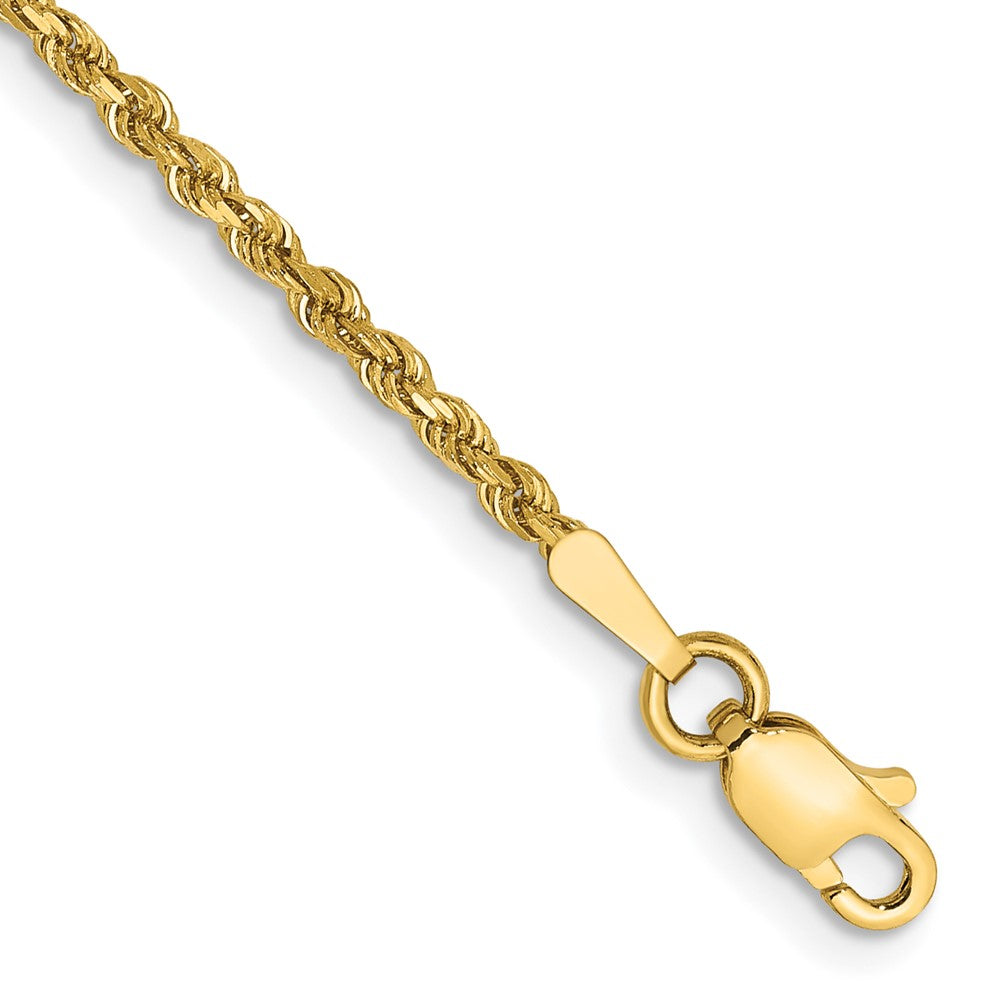 14K 6 inch 1.75mm Diamond-cut Rope Chain with Lobster Clasp V946