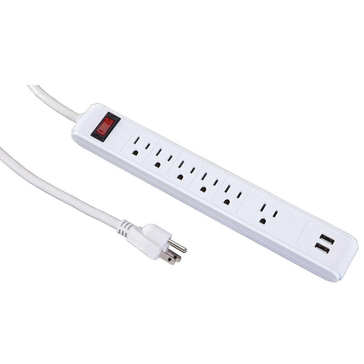 6-Outlet 2 USB Power Strip R332639