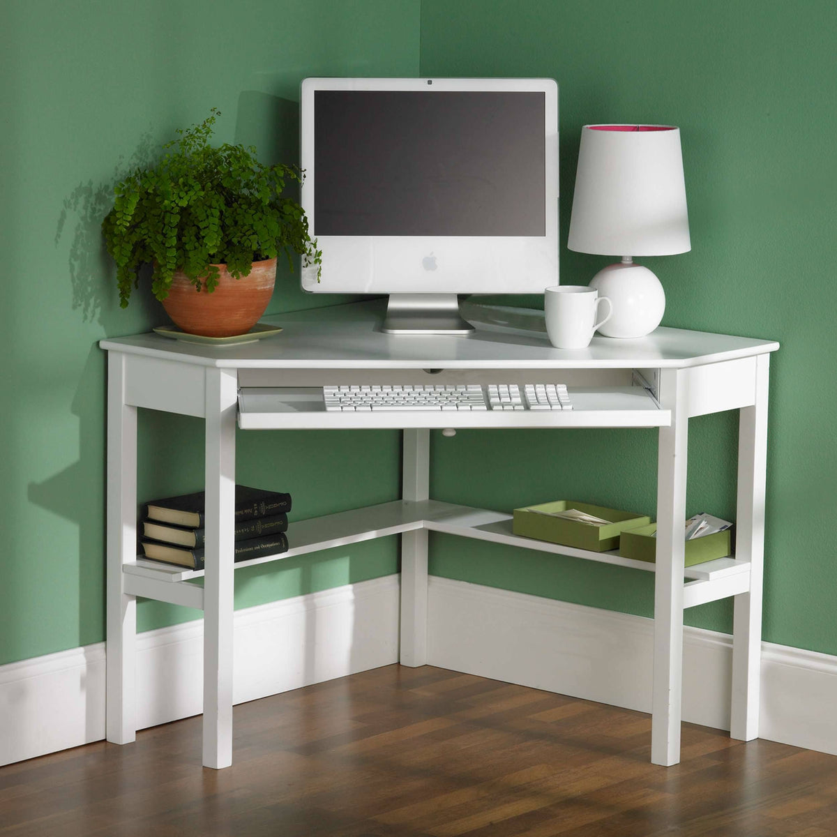 White Corner Desk A8628