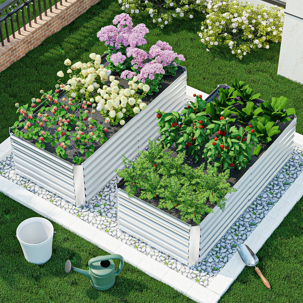 Black Metal Raised Garden Bed E175327