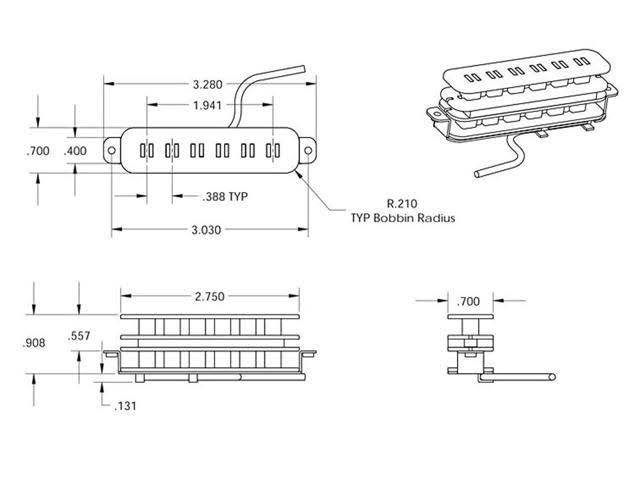 Parallel Axis Stack Neck Pickup G753924