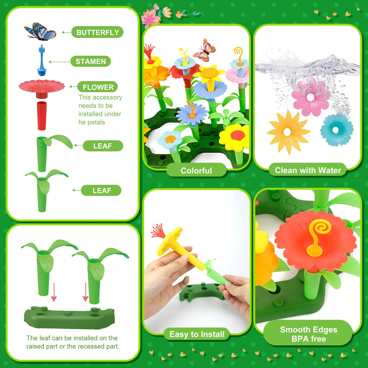 Flower Garden Building Toys, 152 Pcs I533622