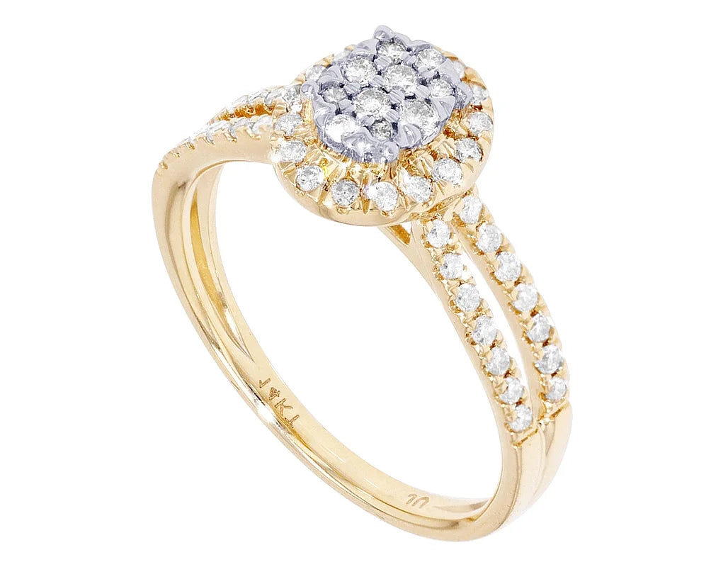 0.5 CT Diamond Engagement Ring 14K Gold Y585075
